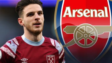 Declan Rice chưa được Arsenal công bố